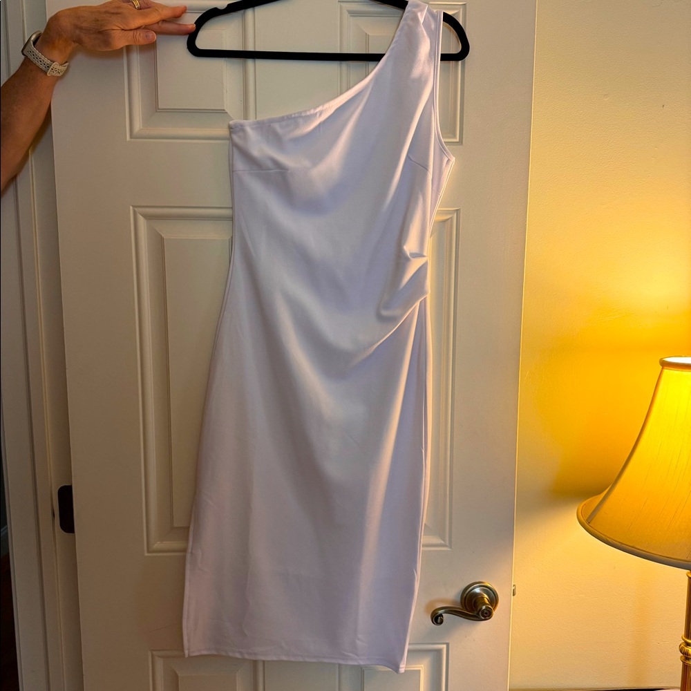 Off shoulder white dress